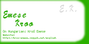 emese kroo business card