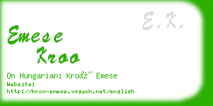 emese kroo business card